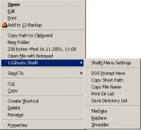 12Ghosts ShellX 9.70 screenshot. Click to enlarge!