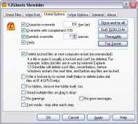 12Ghosts Shredder 9.70 screenshot. Click to enlarge!