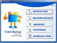 1Click Backup 1.0 screenshot. Click to enlarge!