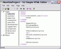 1st Simple HTML Editor 2.1.6 screenshot. Click to enlarge!