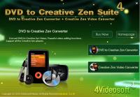 4Videosoft DVD to Creative Zen Suite 3.2.10 screenshot. Click to enlarge!