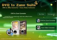4Videosoft DVD to Zune Suite 3.1.10 screenshot. Click to enlarge!