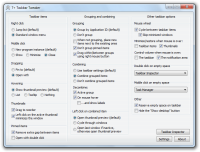 7 Taskbar Tweaker 5.2.1 screenshot. Click to enlarge!