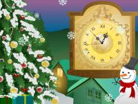 7art Snow Clock ScreenSaver 2.3 screenshot. Click to enlarge!