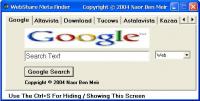 A WebShare Meta Finder 1.0 screenshot. Click to enlarge!