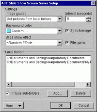 ABF Slide Show Screen Saver 1.6 screenshot. Click to enlarge!