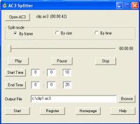 AC3 Splitter 1.1.8.3 screenshot. Click to enlarge!