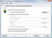 ACA Screen Recorder 5.00 screenshot. Click to enlarge!