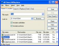 AD Search&Replace 1.9.3 screenshot. Click to enlarge!