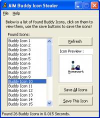 AIM Buddy Icon Stealer 1.2.5 screenshot. Click to enlarge!