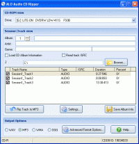 ALO Audio CD Ripper 3.0.249 screenshot. Click to enlarge!