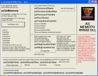 AS MEMCPU WIN32 DLL 1.1 screenshot. Click to enlarge!