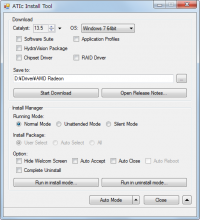 ATIc Install Tool 1.28.1 screenshot. Click to enlarge!