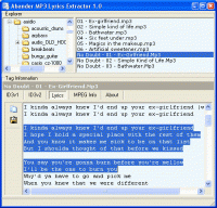 Abander MP3 Lyrics Extractor 1.1 screenshot. Click to enlarge!