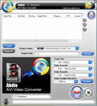 Abdio AVI Video Converter 6.86 screenshot. Click to enlarge!