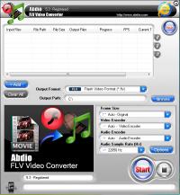Abdio FLV Video Converter 6.9 screenshot. Click to enlarge!