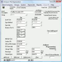 AcQuest HQ Depreciation 2.53 screenshot. Click to enlarge!