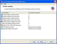 Accent Internet Password Recovery 1.00 screenshot. Click to enlarge!