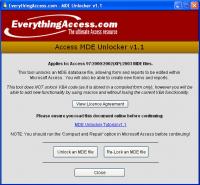 Access MDE Unlocker 3.20 screenshot. Click to enlarge!