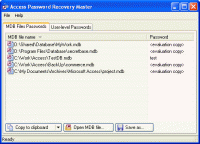 Access Password Recovery Master 1.0 screenshot. Click to enlarge!