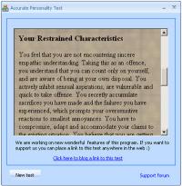 Accurate Personality Quiz 1.0 screenshot. Click to enlarge!