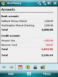 AceMoney for Pocket PC 2.2.3 screenshot. Click to enlarge!