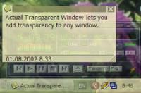 Actual Transparent Window 8.10.2 screenshot. Click to enlarge!