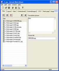 Actual Web Album 1.6 screenshot. Click to enlarge!