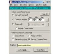 Acute Softwares Timer 4.6 screenshot. Click to enlarge!