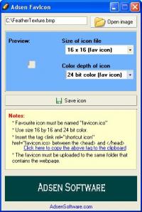 Adsen FavIcon 1.25 screenshot. Click to enlarge!