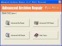 Advanced Archive Repair 1.0 screenshot. Click to enlarge!