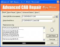 Advanced CAB Repair 1.2 screenshot. Click to enlarge!
