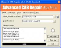 Advanced CAB Repair 1.2 screenshot. Click to enlarge!