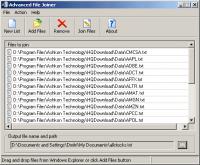 Advanced File Joiner 1.12 screenshot. Click to enlarge!