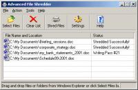 Advanced File Shredder 1.16 screenshot. Click to enlarge!