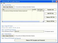 Advanced PDF Encryption Remover 1.7 screenshot. Click to enlarge!
