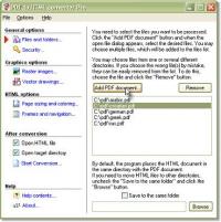 Advanced PDF to HTML converter 1.9.9.16 screenshot. Click to enlarge!