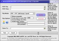 Advanced PDF to RTF Converter 3.0 screenshot. Click to enlarge!