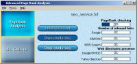 Advanced Page Rank Analyzer 2.0 screenshot. Click to enlarge!
