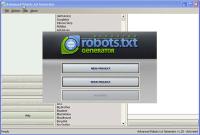 Advanced Robots.txt Generator 1.2 screenshot. Click to enlarge!