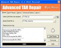 Advanced TAR Repair 1.4 screenshot. Click to enlarge!