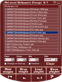 Advanced Wallpaper Changer 2.1 screenshot. Click to enlarge!
