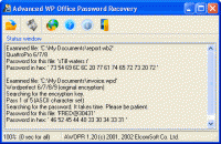 Advanced WordPerfect Office Password Recovery 1.35 screenshot. Click to enlarge!