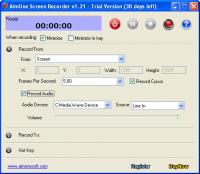 AimOne Screen Recorder 1.31 screenshot. Click to enlarge!