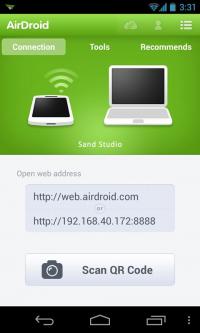 AirDroid 3.4.0.0 screenshot. Click to enlarge!