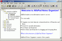 AlfaPad Notes Organizer 2.2 screenshot. Click to enlarge!