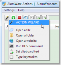 AlomWare Actions 1.47 screenshot. Click to enlarge!