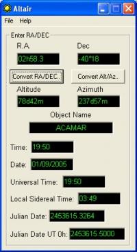 Altair 2.0 Rev.5 screenshot. Click to enlarge!
