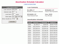 Amortization Schedule Calculator 1.1 screenshot. Click to enlarge!