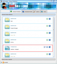 AntiSnooper 1.1 screenshot. Click to enlarge!